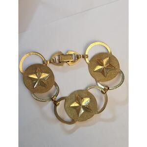 vintage Sarah Cov. goldtone  5 points star bracelet  7"
